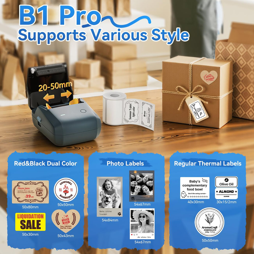 Niimbot B1/B1PRO Label Printer - Commercial Printing Dpi 评论和价格