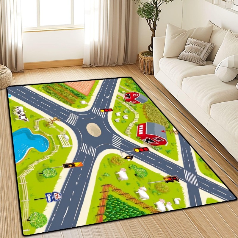 Farm Traffic Pattern Carpet Ba - Commercial Road Printing 评论和价格