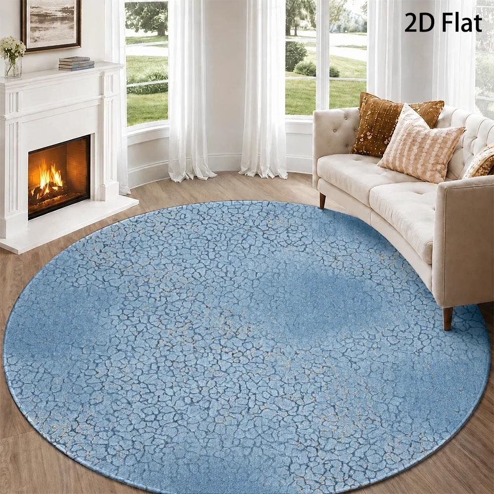 Teal City Map Round Rug Vintag - Commercial Road Printing 评论和价格