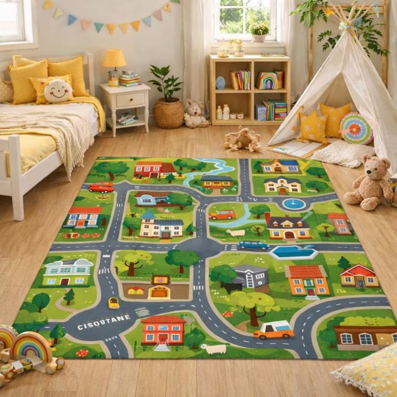 Cartoon Race Track City Highwa - Commercial Road Printing 评论和价格