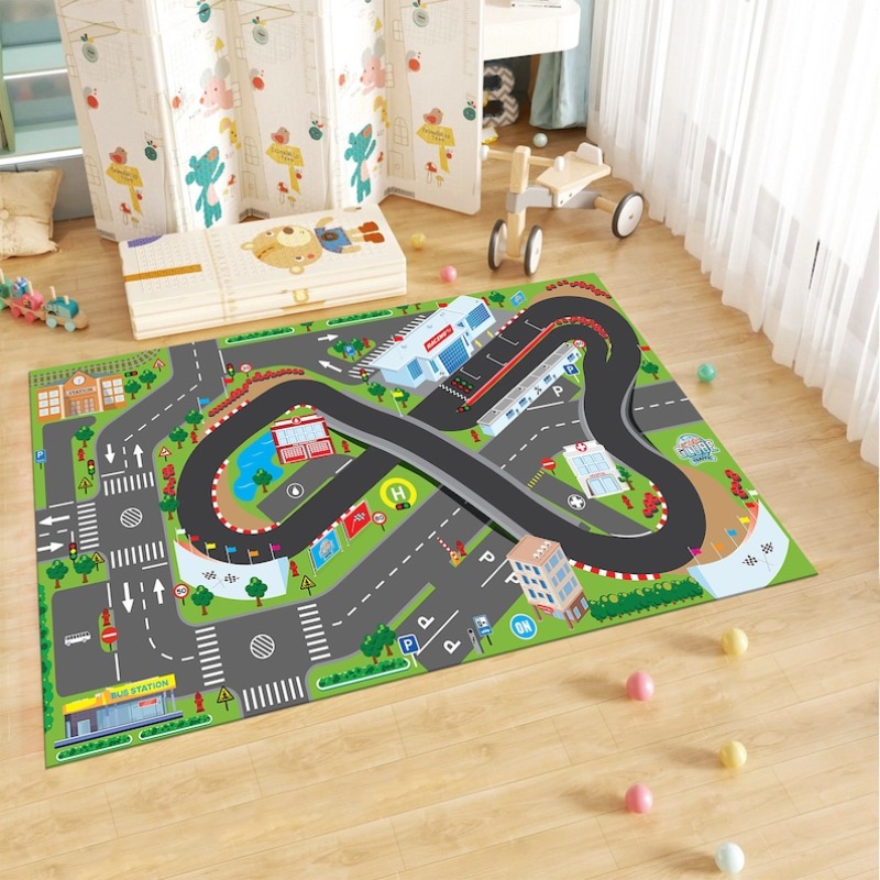 Cartoon Race Track City Highwa - Commercial Road Printing 评论和价格